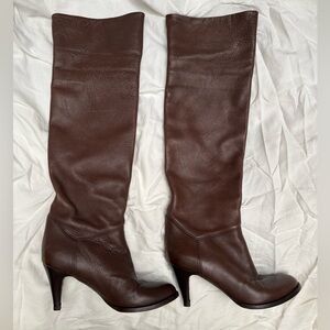 L’AUTRE CHOSE Brown Leather Over-the-Knee Boots size 37